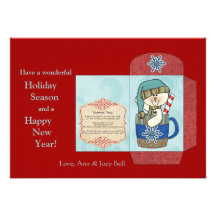 Snowman Soup - Holiday Card Personalized Invite