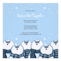 Snowman Stargazers | Festive Party Invites