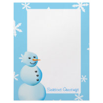 Snowman Stationary letterhead by Christianphotogirl Snowman Stationary letterhead