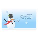 Snowman Rectangle Sticker