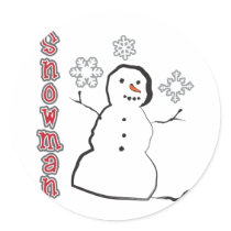 Snowman Sticker