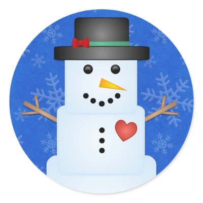Snowman Stickers by mariannegilliand