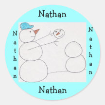 snowman stickers for Nathan