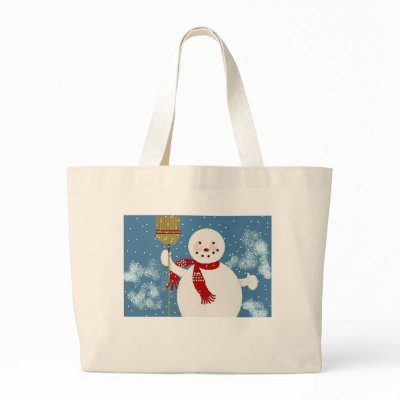 Snowman Tote Bag by disgustedcats