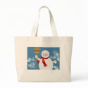 Snowman Tote Bag by disgustedcats Snowman Tote Bag