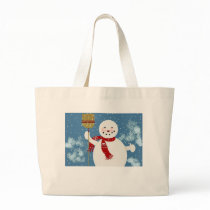 Snowman Tote Bag by disgustedcats Snowman Tote Bag