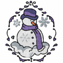 Snowman Vignette embroidered shirts