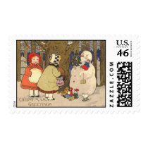 Snowman Vintage Christmas Stamps stamps