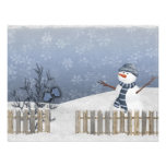 snowman winter card custom invite