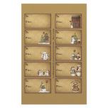 Snowman Winter Gift Tags on a Sheet - D2 Snowman Winter Gift Tags on a Sheet - D2