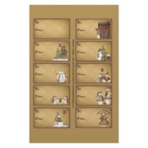 Snowman Winter Gift Tags on a Sheet - D2 flyers