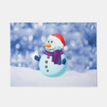 Snowman Winter Merry Christmas Snow Doormat
