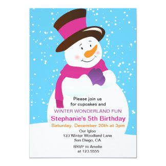snowman invitations