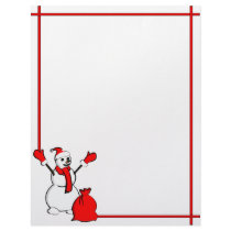 Snowman with bag letterhead by graphiking Snowman with bag letterhead