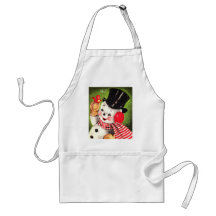 Snowman with Bird Apron
