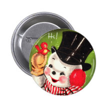 Snowman with Bird Button
