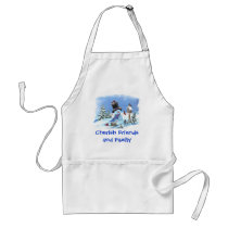 Snowman with Birds aprons