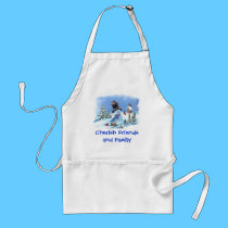 Snowman with Birds aprons