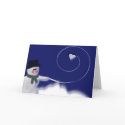 Snowman with heart snowball cards