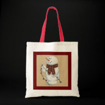 Snowman With Lights Bag