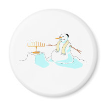Snowman With Menorah magnets by TeeZazzle Snowman With Menorah magnets