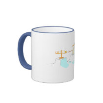 Snowman With Menorah Coffee Mugs