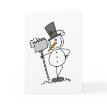 Snowman with Shovel cards