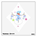 Snowman with Snowflakes Wall Skins