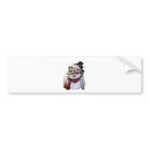 SnOwMaN WiTh SuNgLaSSes Bumper Sticker