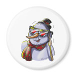 SnOwMaN WiTh SuNgLaSSes magnets