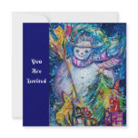 SNOWMAN WITH TOYS, Christmas Party Personalized Announcements