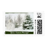Snowman with Winter Trees