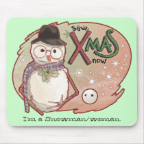 Snowman/woman mousepads