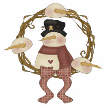 Snowman Wreath Ornament Acrylic Cut Out