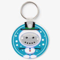 Snowmanbot keychains by jinglebot Snowmanbot keychains