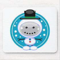 Snowmanbot mousepads by jinglebot Snowmanbot mousepads