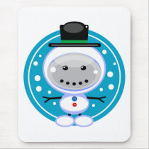 Snowmanbot mousepads by jinglebot Snowmanbot mousepads