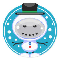 Snowmanbot stickers by jinglebot Snowmanbot stickers