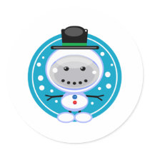 Snowmanbot stickers by jinglebot Snowmanbot stickers