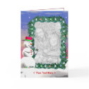 Snowman's Christmas (photo frame) (tall) cards