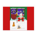 Snowman's Christmas postcards