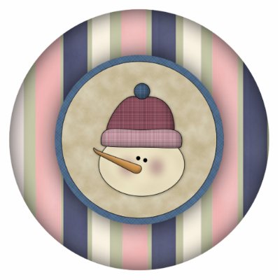 Snowmans Face Christmas Ornament Acrylic Cut Outs by christmas_tshirts