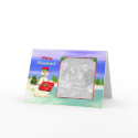 Snowman's Present (photo frame) cards