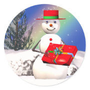 Snowman's Present sticker
