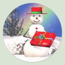 Snowman's Present stickers