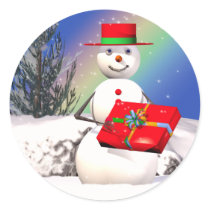 Snowman's Present stickers