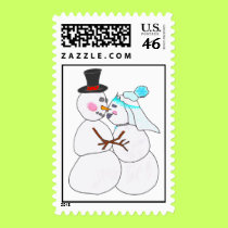 SnowManWedding postage