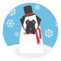 Snowmastiff Sticker sticker
