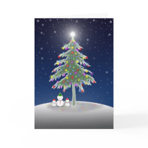 Snowmen and Christmas Tree Card