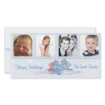 Snowmen Blue Photo Card photo cards by StarStock Snowmen Blue Photo Card photo cards